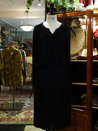 【フランスファッションレディース】ロングワンピース 黒 フレンチデザイナー