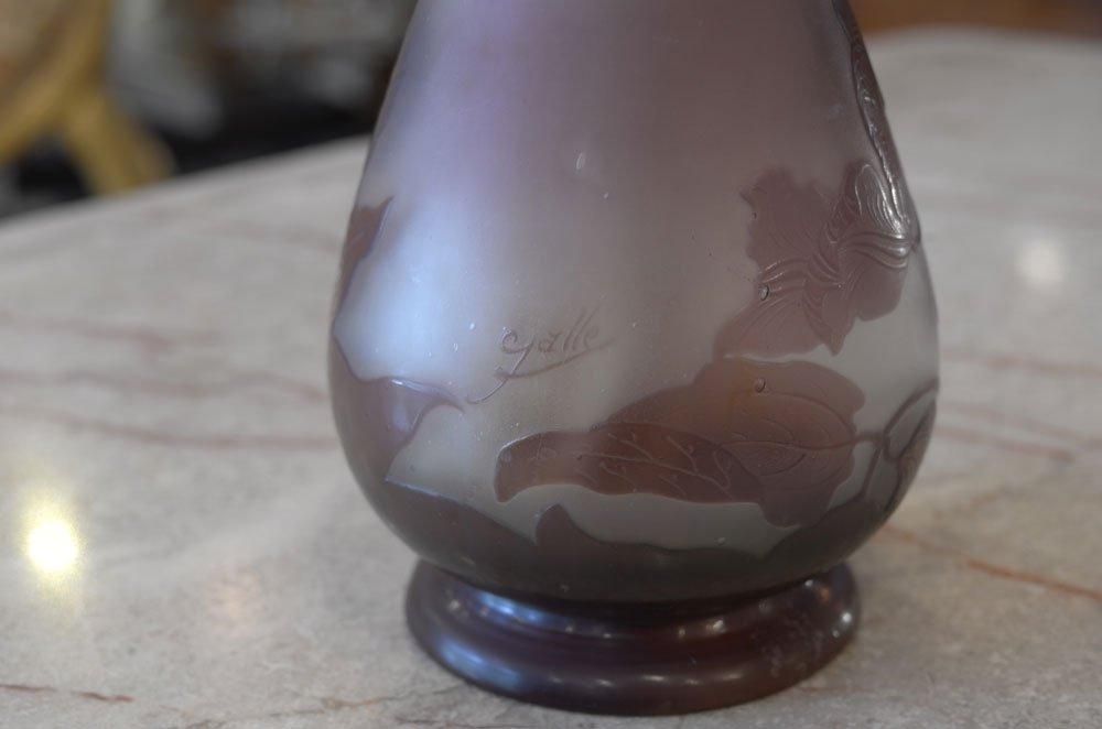◇飾り花器 多層被せガラス 酸化腐食彫刻 作者不明◇ 美術品