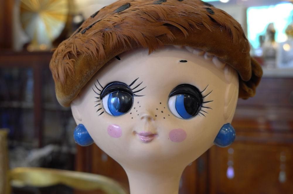 フランスヴィンテージ置物】ツィギー TWIGGY オブジェ ヘッド フランスヴィンテージ置物】ツィギー TWIGGY オブジェ ヘッド