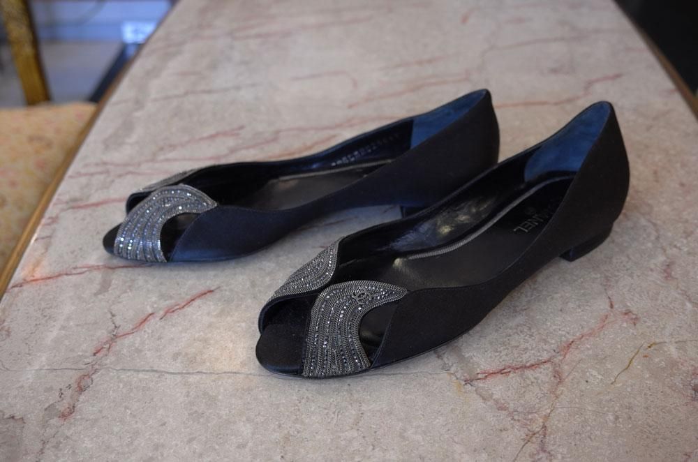 美品　CHANEL　シャネル　スター　ラインストーン　パンプス　ブラック kanteikyoku-morioka_1-240002048754