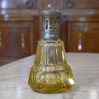 【ランプベルジェアロマ アンティーク】Y Egyptienne チェコガラス黄 1930年代 lampeBerger インテリア