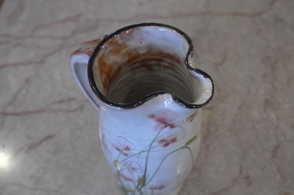 フランス　花瓶　手書き フランスインテリア雑貨】花瓶 水差し 世界で一つの作品 手書き花