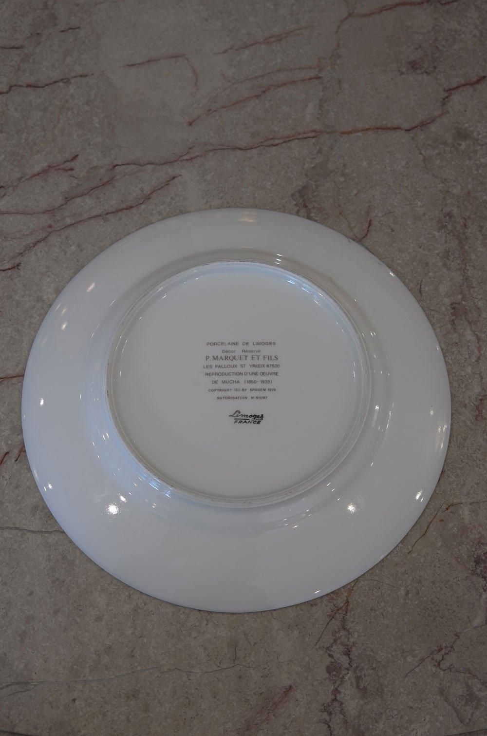 ミュシャ　Mucha 飾皿　 絵皿　陶器　皿　Germany　置物　アンティーク ミュシャMucha 飾皿 絵皿陶器皿Germany置物アンティーク