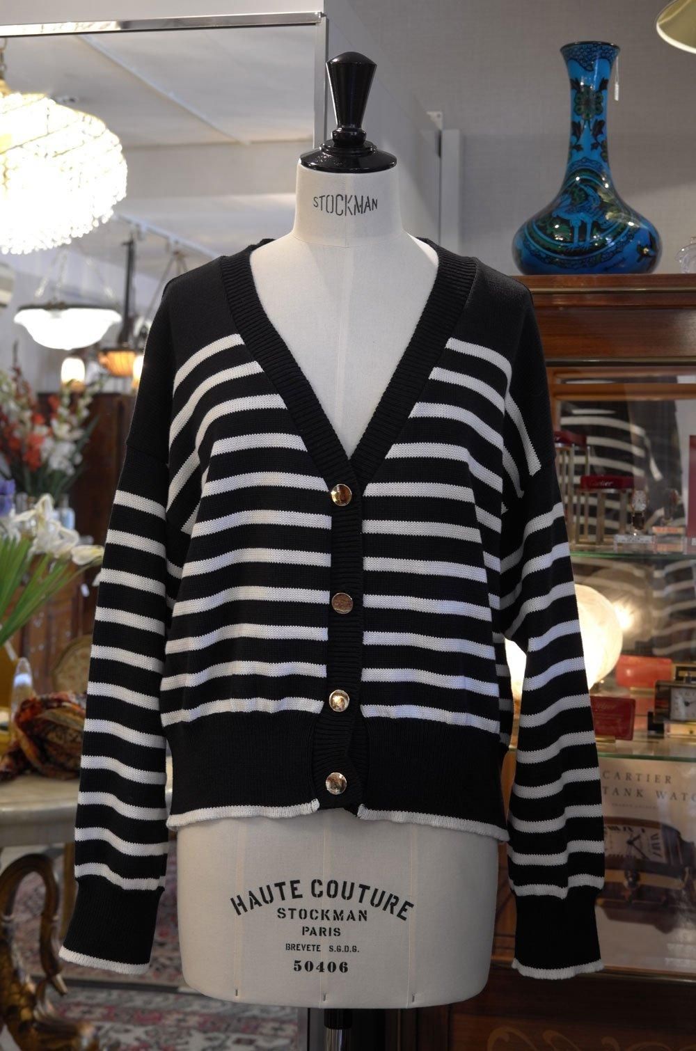 AURORA boutique】パステルストライプカーディガン