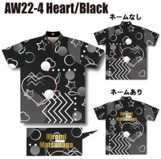 ABS 2022 スプリングモデル＜AW22-4 Heart/Black＞（ボウリングウェア）の商品画像