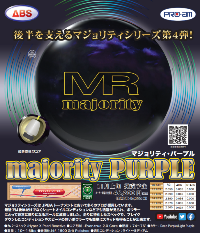 後半を支えるマジョリティシリーズ第4弾!】ABS PRO-AM マジョリティ