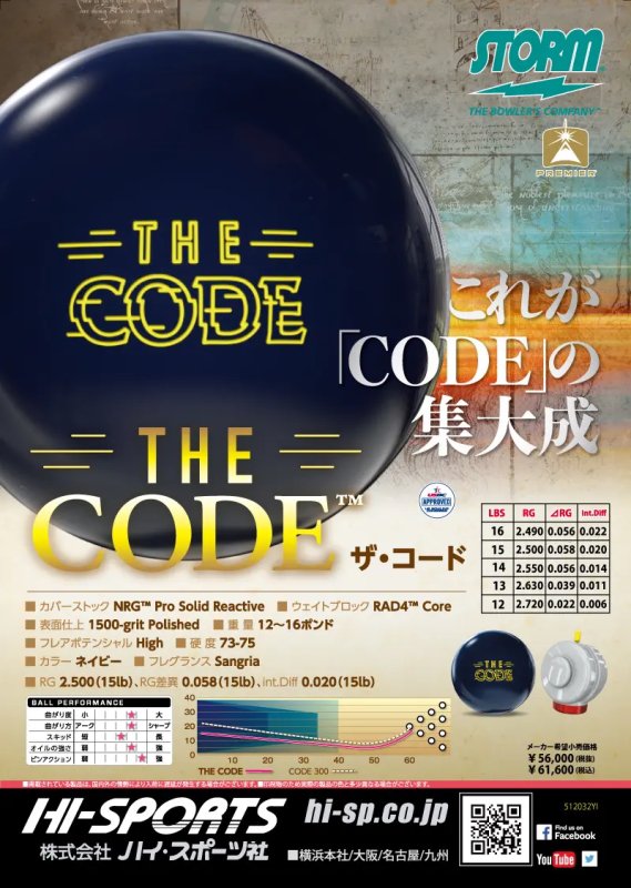 世界が認めたコードシリーズ！ストーム　ザ・コード - ボウリングボール、国内最大級の品揃え！ N＆KプロショップP1【公式通販】