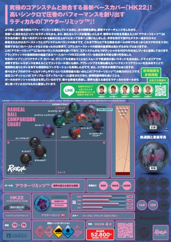 も*や様 ラディカル　アウターリミッツソリッド ボウリングボール ラディカル Radical】アウターリミッツ