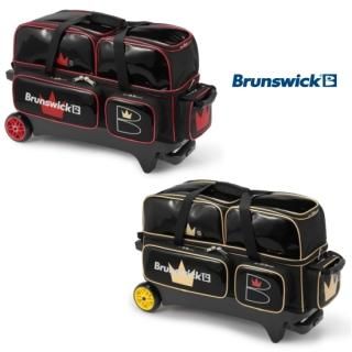 ボウリングバッグ ３個用 Brunswick ブランズウィック 黒金