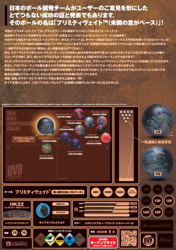 センターコンディションにおいて抜群の力を発揮! DV8 センターコンディションにおいて抜群の力を発揮! DV8