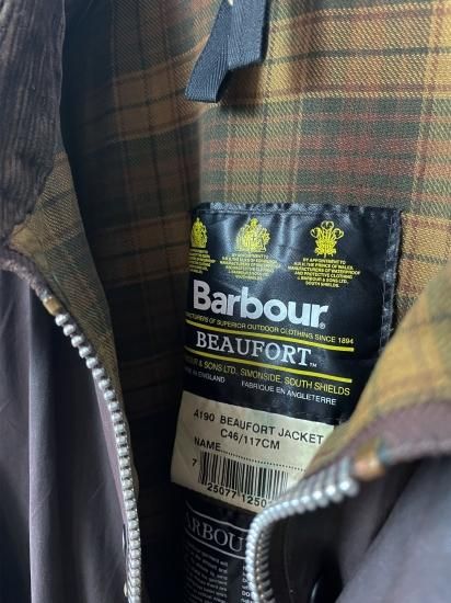 ※専用！93年製！3ワラントタグ！英国製！バブアークラシックビューフォートC46 英国製 93年製 3ワラント バブアー ビューフォート ワックスコットン
