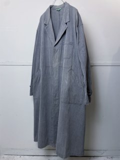 60s~70s french Black chambray work coat