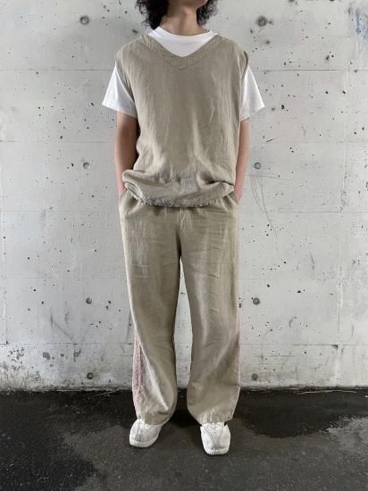 木更津 古着屋 Tsumiki」Euro vintage linen fabric pants