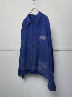 "BORO" cotton twill French work jacket  