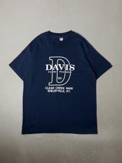 90s Print T-shirt -NAVY-  