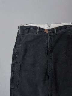 30s~40s Euro vintage black moleskin pant