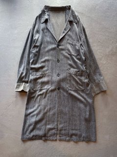 50s~60s french black chambray atelier coat