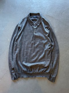 Euro knit polo "charcoal gray" size M