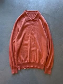 Euro knit polo "Orange" sizeM~L