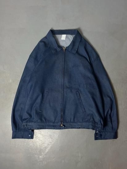 60s フランス製 euro work jacket ユーロデニムジャケット 木更津 古着屋 Tsumiki」70s French work zip denim jacket（70