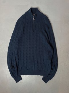 BROOKS BROTHERS "PIMA" cotton knit half zip sweater size XL