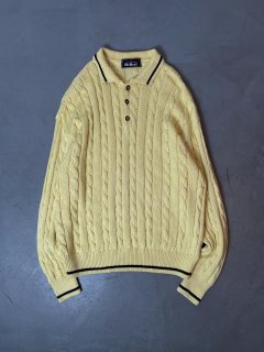 Euro knit polo -yellow-
