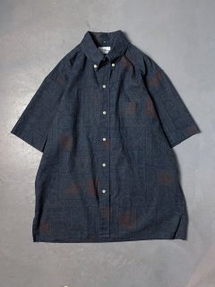over dyed black s/s shirt "reyn spooner" size M