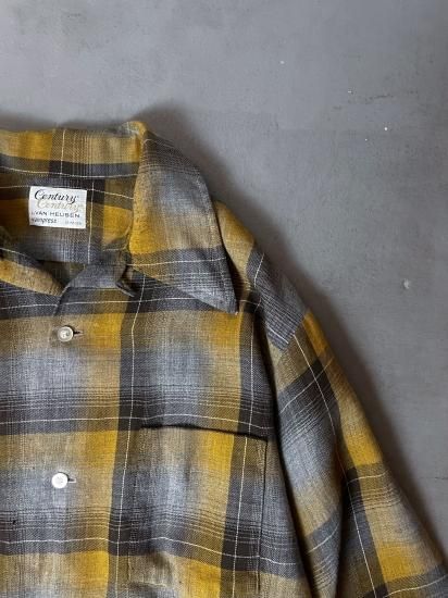 木更津 古着屋 Tsumiki」60s vintage ombre check Rayon shirt