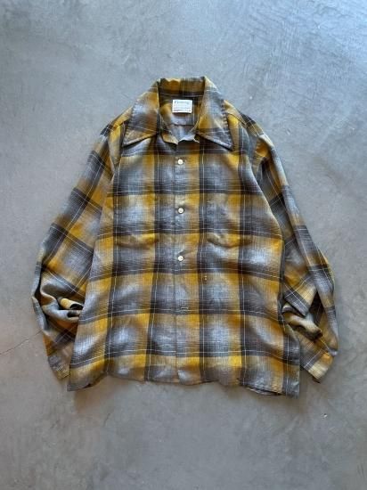 木更津 古着屋 Tsumiki」60s vintage ombre check Rayon shirt
