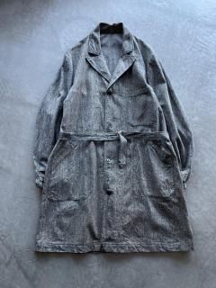 50s~60s French Black chambray atelier coat