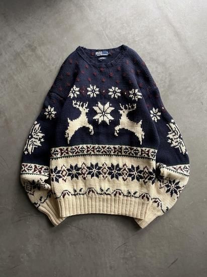 木更津 古着屋 Tsumiki」90s Ralph Lauren HAND KNIT sweater（90年代