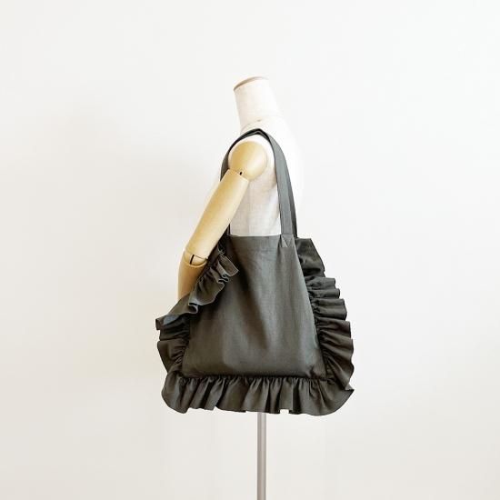 見本。フリルトートバッグ✳︎ハーフリネン 見本。フリルトートバッグ✳︎ハーフリネン