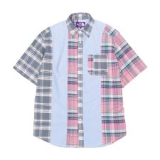 <img class='new_mark_img1' src='https://img.shop-pro.jp/img/new/icons16.gif' style='border:none;display:inline;margin:0px;padding:0px;width:auto;' />THE NORTH FACE PURPLE LABEL　Patchwork H/S Shirt