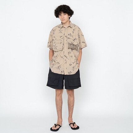 THE NORTH FACE PURPLE LABEL ザノースフェイスパープルレーベル Polyester Linen Field H/S Shirt  NT3322N