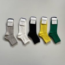 ROTOTO / LINEN COTTON RIBBED ANKLE SOCKS