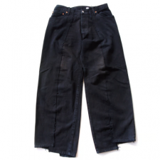 <img class='new_mark_img1' src='https://img.shop-pro.jp/img/new/icons1.gif' style='border:none;display:inline;margin:0px;padding:0px;width:auto;' />OLD PARK / BAGGY JEANS -  BLACK - size M-02  [ OP-426 ]