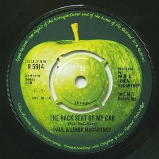 THE BACK SEAT OF MY CAR