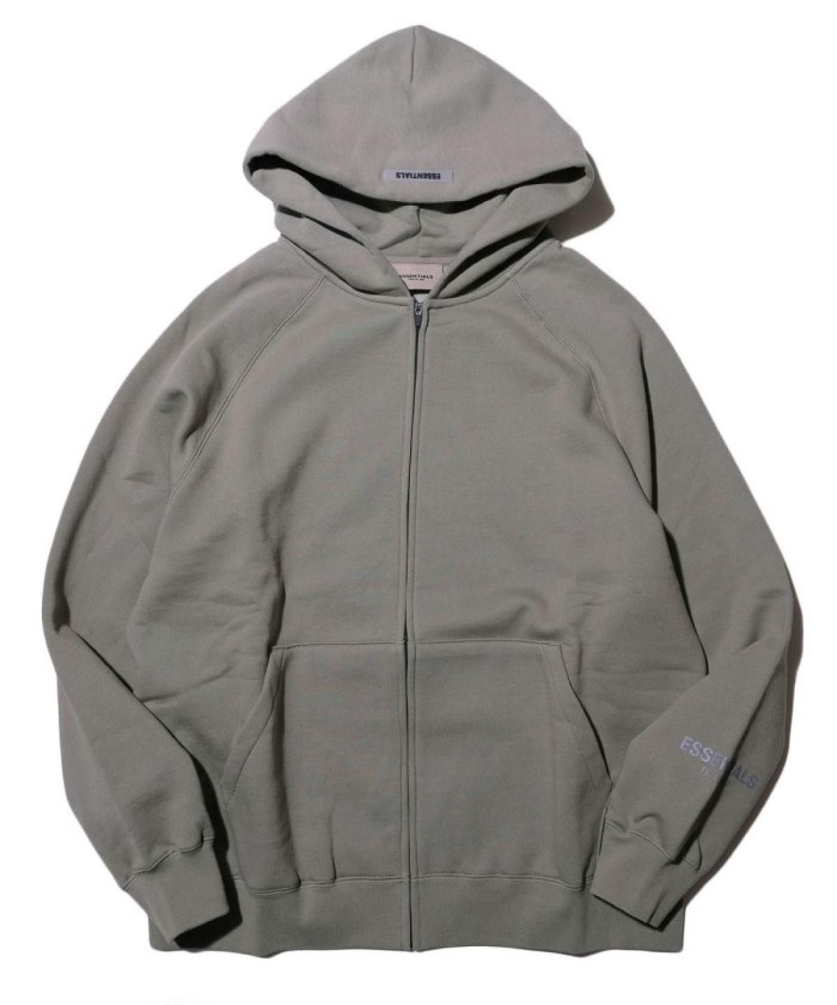 AFC377FEAR OF GOD ESSENTIALS ロゴ ジップ パーカー