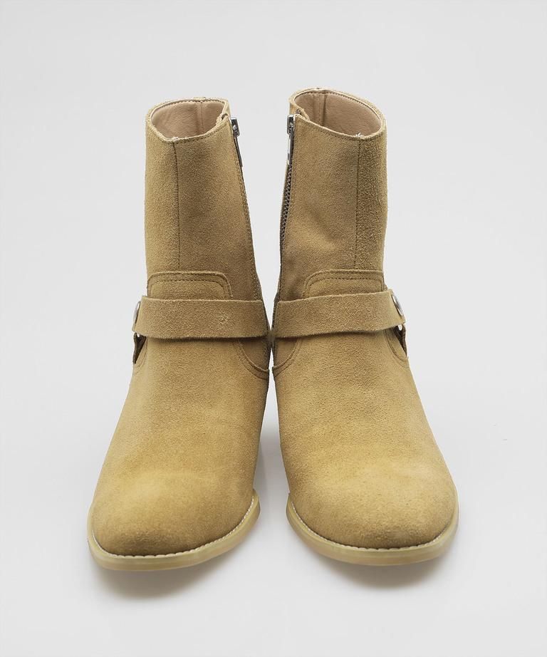 VANQUISH Cow Leather side zip ring heel Boots