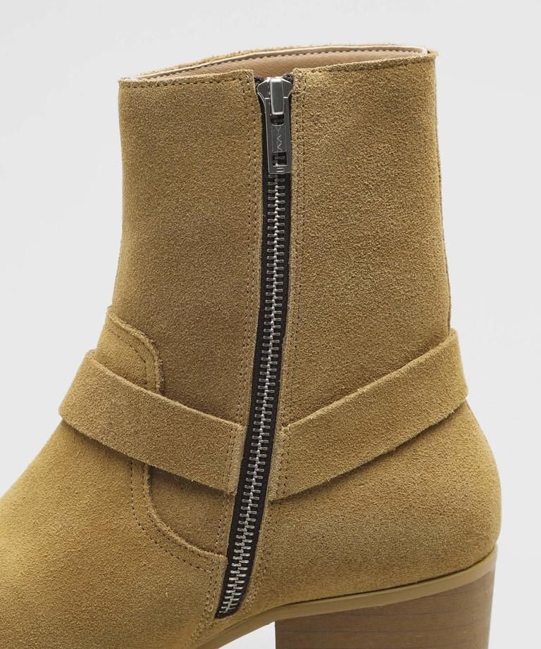 VANQUISH Cow Leather side zip ring heel Boots