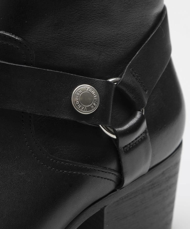 VANQUISH Cow Leather side zip ring heel Boots