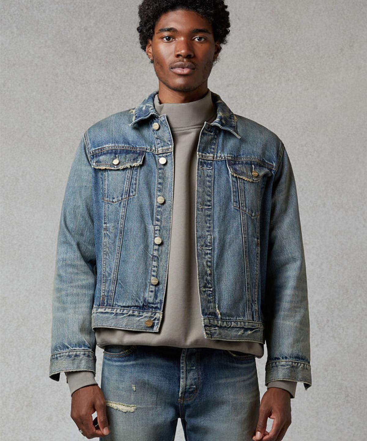 FOG Essentials Denim Trucker Jacket 21SS