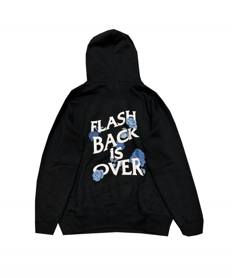 BACK BLUE ROSE OVERSIZE Hoodie BLK