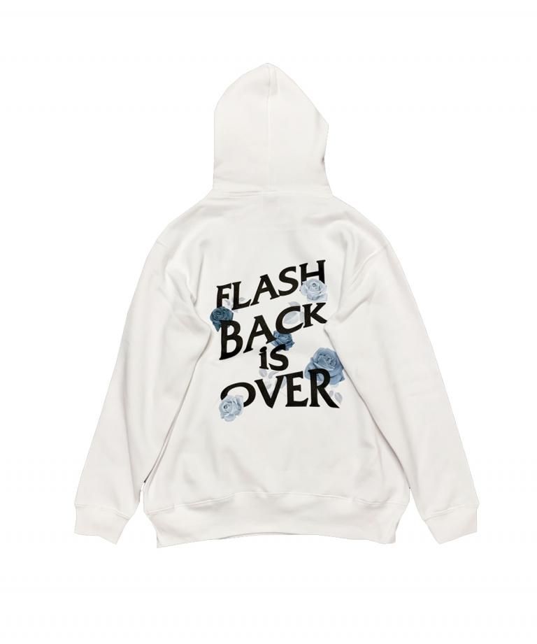 BACK BLUE ROSE OVERSIZE Hoodie WHT