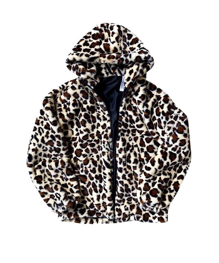 ڿSALE2025OUTRO-feer de seal- Leopard Far Hoodie JKT WHT 18700ߢ13090