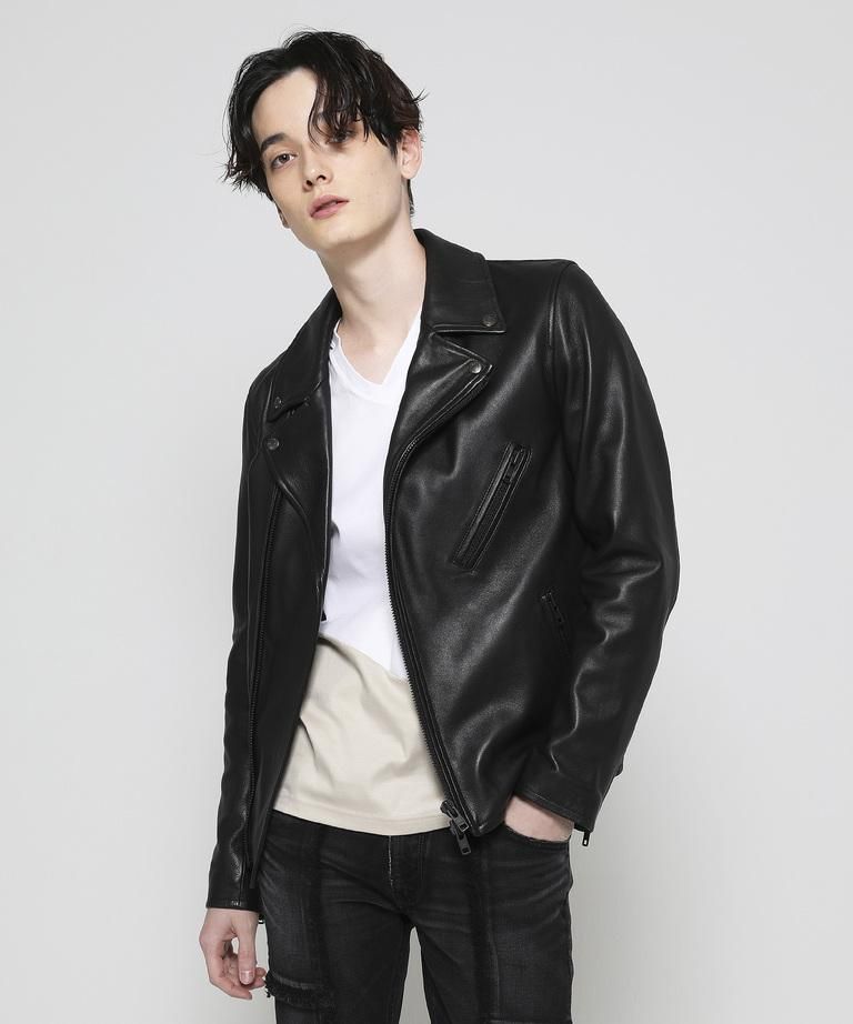 VANQUISH TIGHT FIT Lamb Leather DOUBLE RIDERS JACKET VANQUISH TIGHT FIT Lamb Leather DOUBLE RIDERS JACKET
