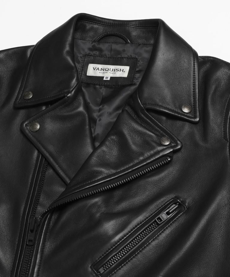 VANQUISH TIGHT FIT Lamb Leather DOUBLE RIDERS JACKET VANQUISH TIGHT FIT Lamb Leather DOUBLE RIDERS JACKET
