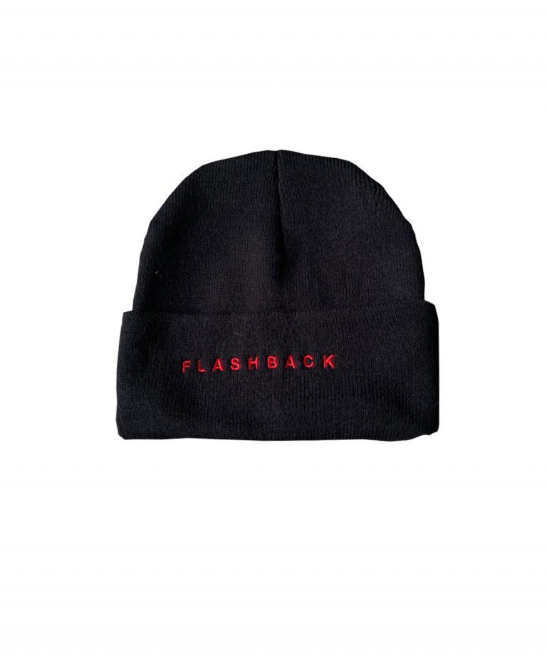 FLASHBACK Logo Knit Cap BLKRED