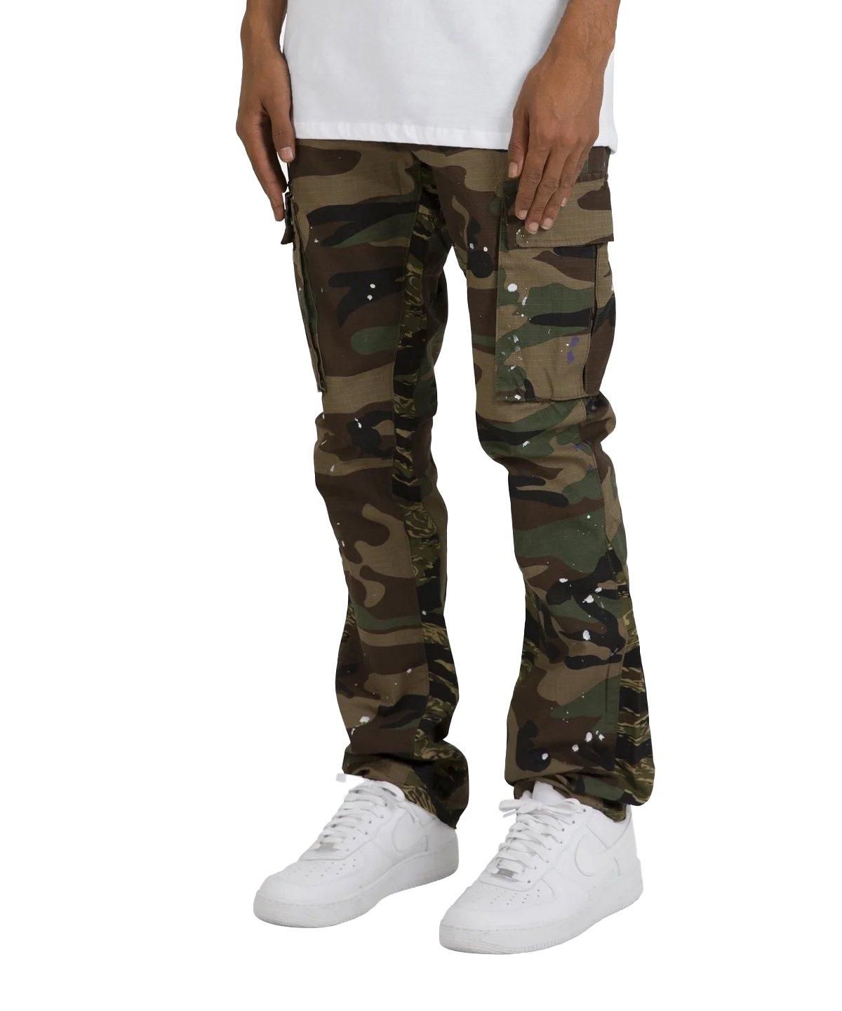 mnml カモフラ　パンツ mnml BOOTCUT CARGO PANTS / SPLATTER CARGO CAMO
