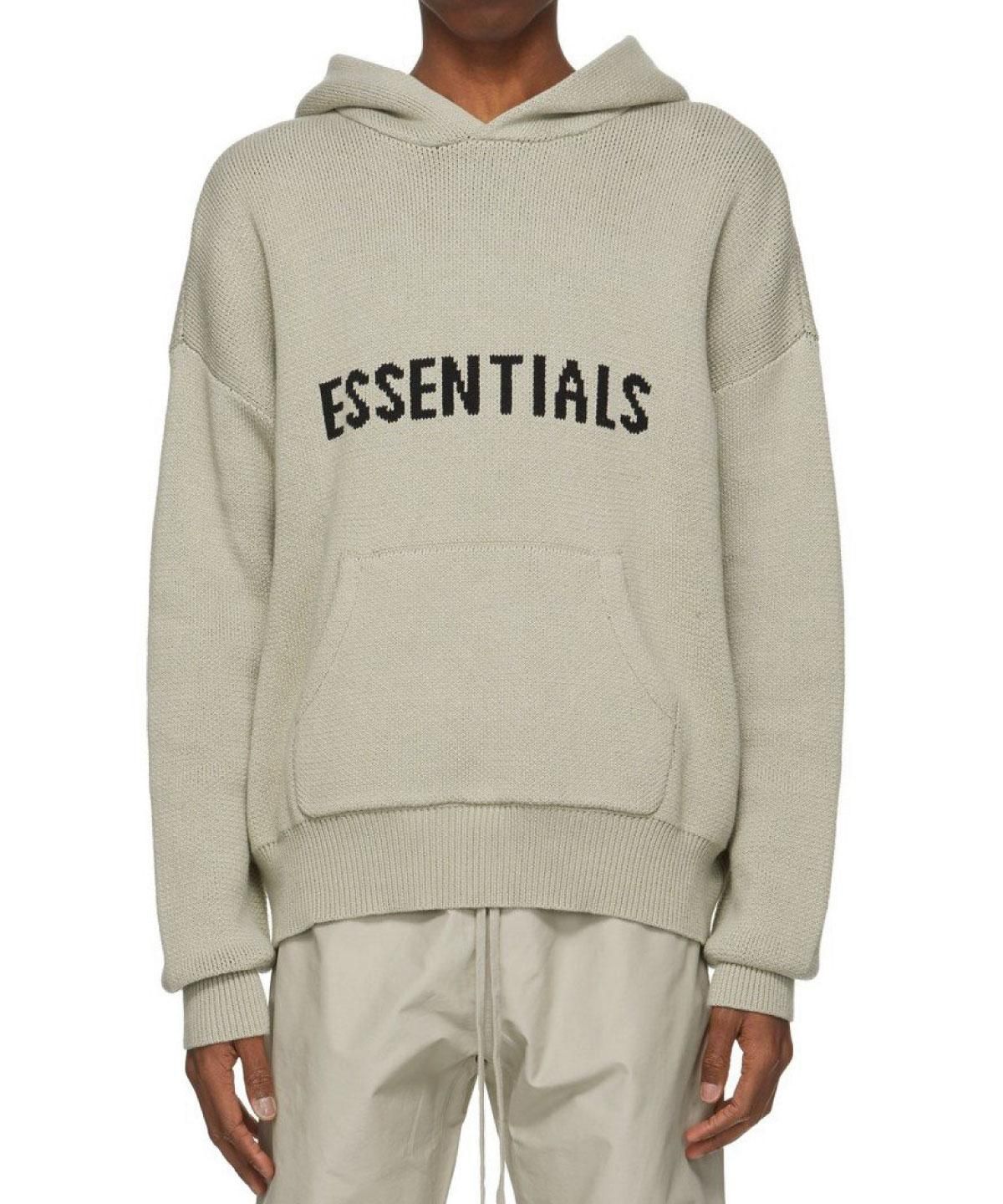 Essentials Pullover Knit Logo Hoodie